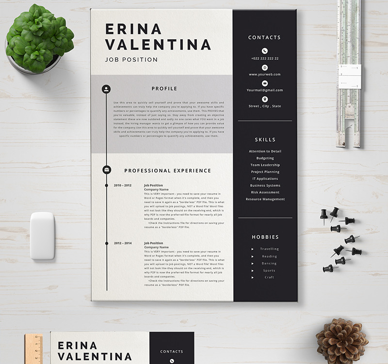 Erina Resume Template #89009 - TemplateMonster