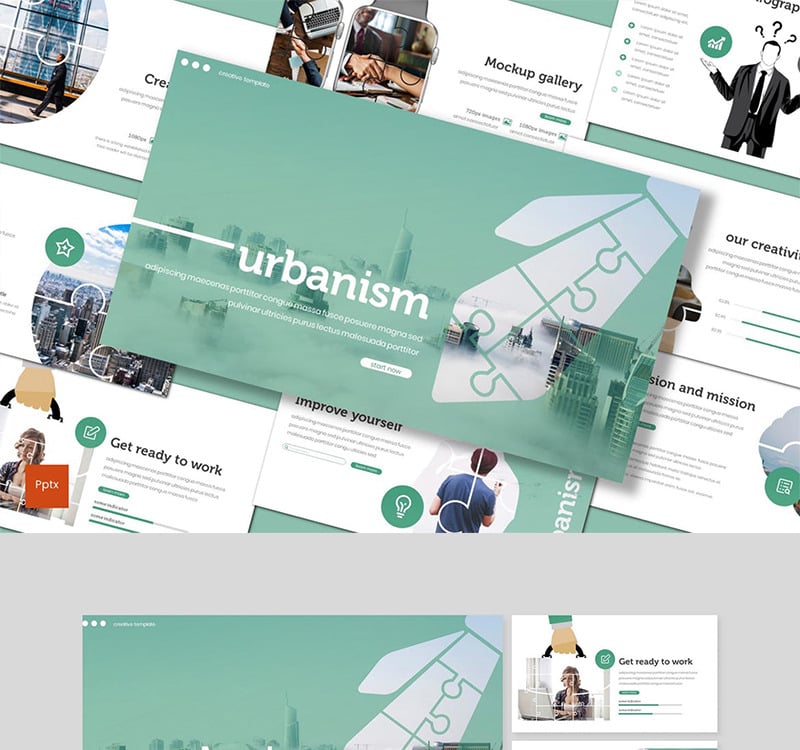 Urbanism PowerPoint Template #89265 - TemplateMonster