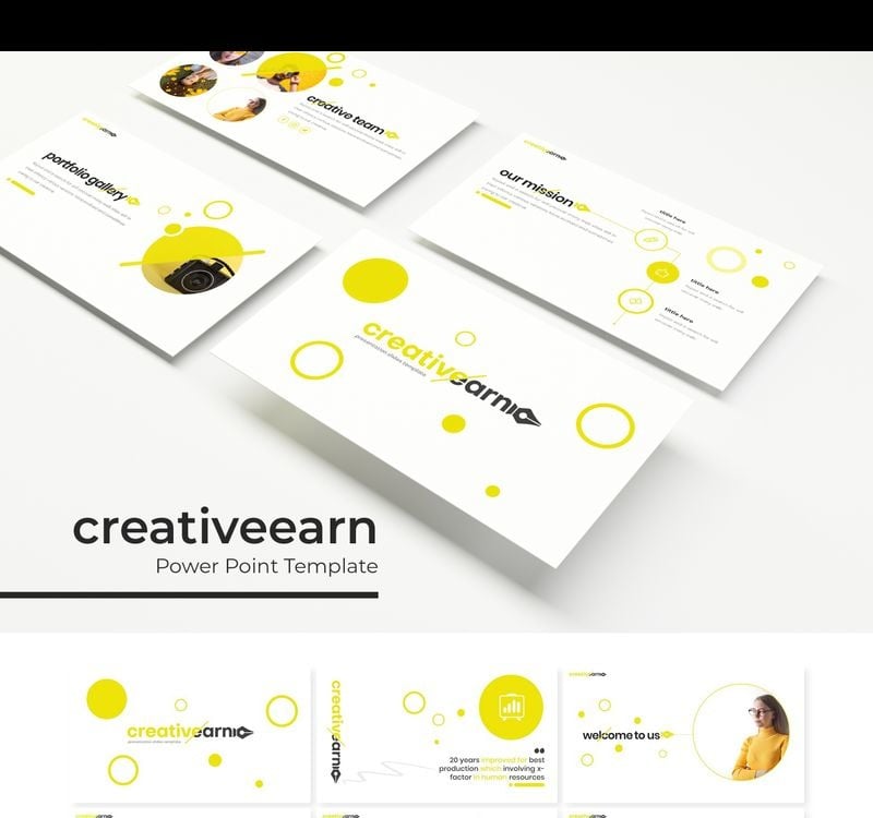 Creativeearn PowerPoint Template #89431 - TemplateMonster