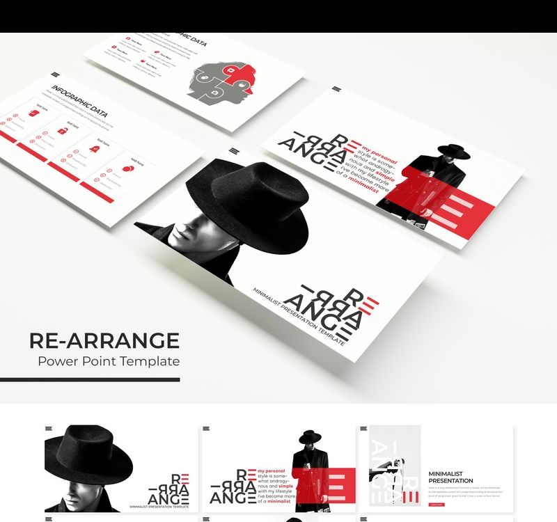 REARRANGE PowerPoint Template 90381 TemplateMonster