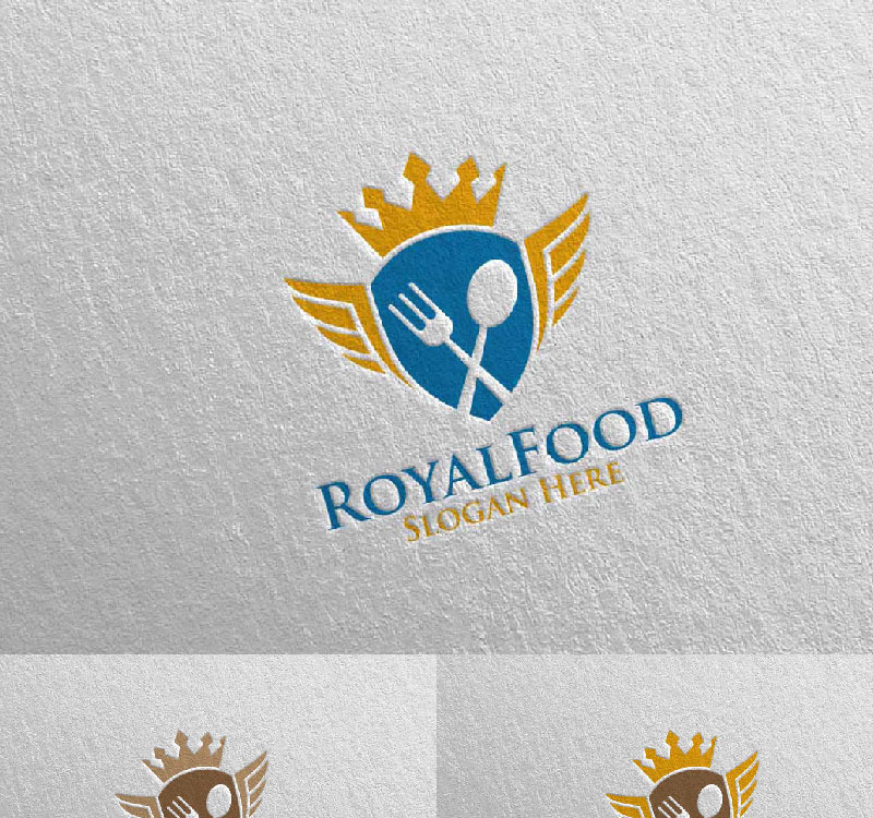 King Food for Restaurant or Cafe 51 Logo Template