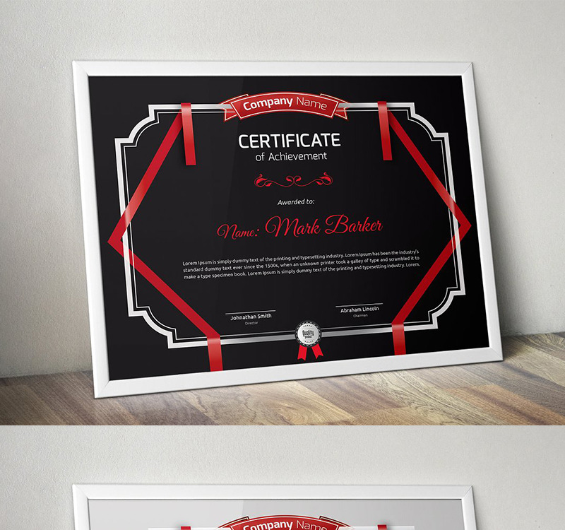 Elegant Ribbons Certificate Template - TemplateMonster