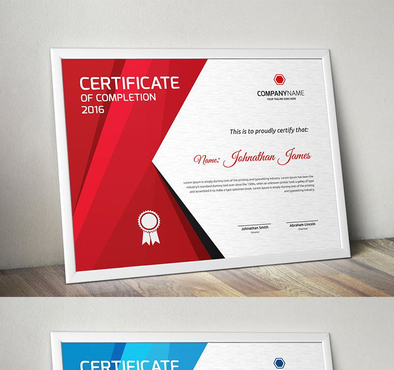 Geometric Certificate Template #95696 - TemplateMonster