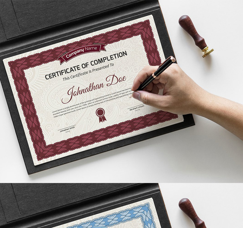 Decorative Retro Certificate Template - TemplateMonster