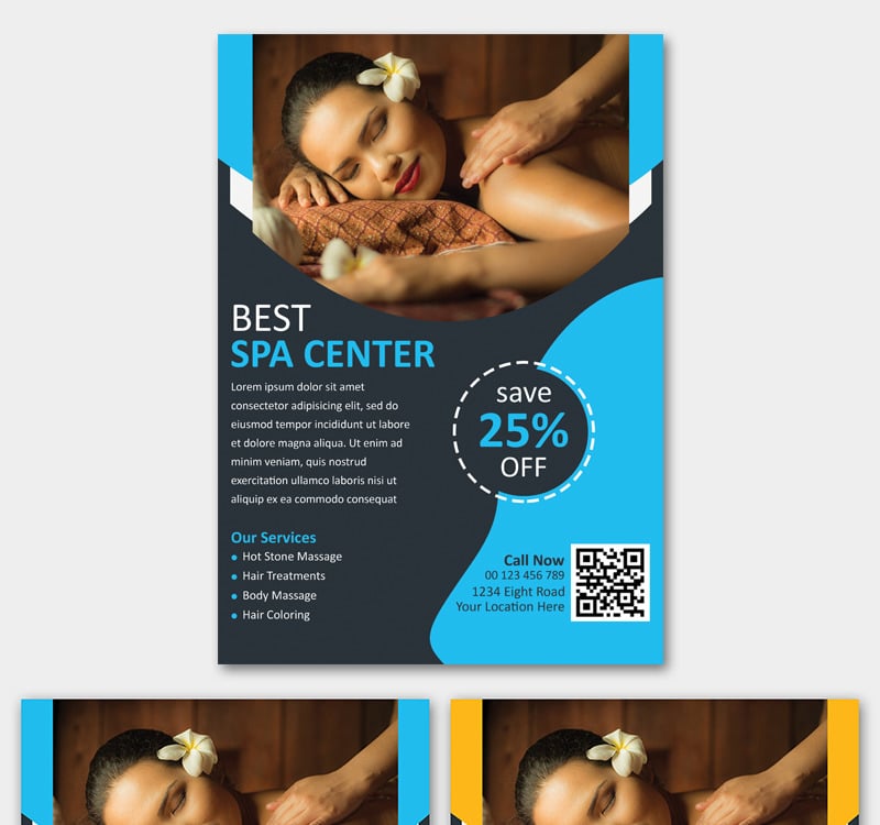 Discount Spa Flyer Design Corporate Identity Template