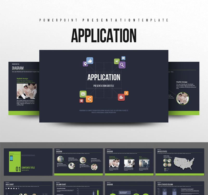 App Presentation PowerPoint Template TemplateMonster