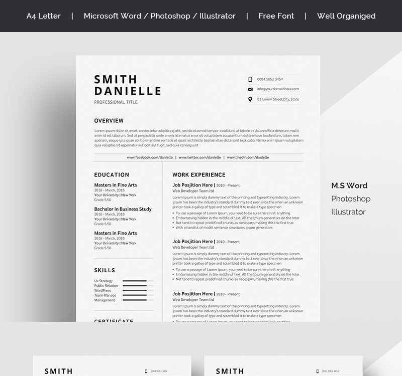 Smith Resume Template #97795 - TemplateMonster