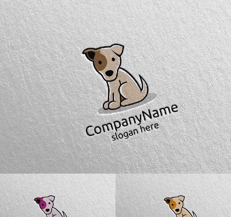 Dog for Pet Shop, Veterinary, or Dog Lover Concept 4 Logo Template