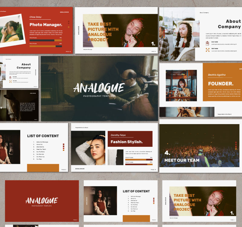 Analogue Presentation PowerPoint Template - TemplateMonster