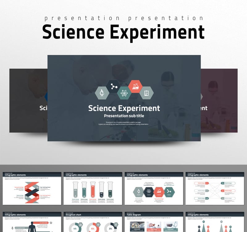 Science Experiment PowerPoint template - TemplateMonster