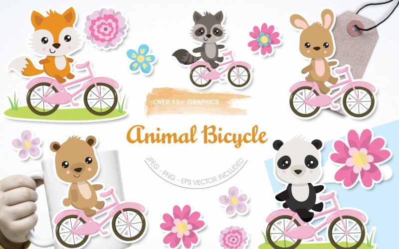 Animal Bicycle - Vector Image Vector Graphic