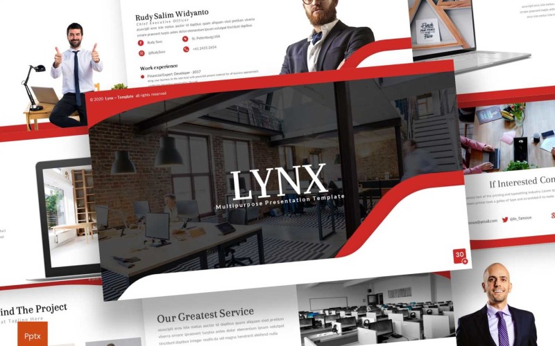 Lynx PowerPoint template PowerPoint Template