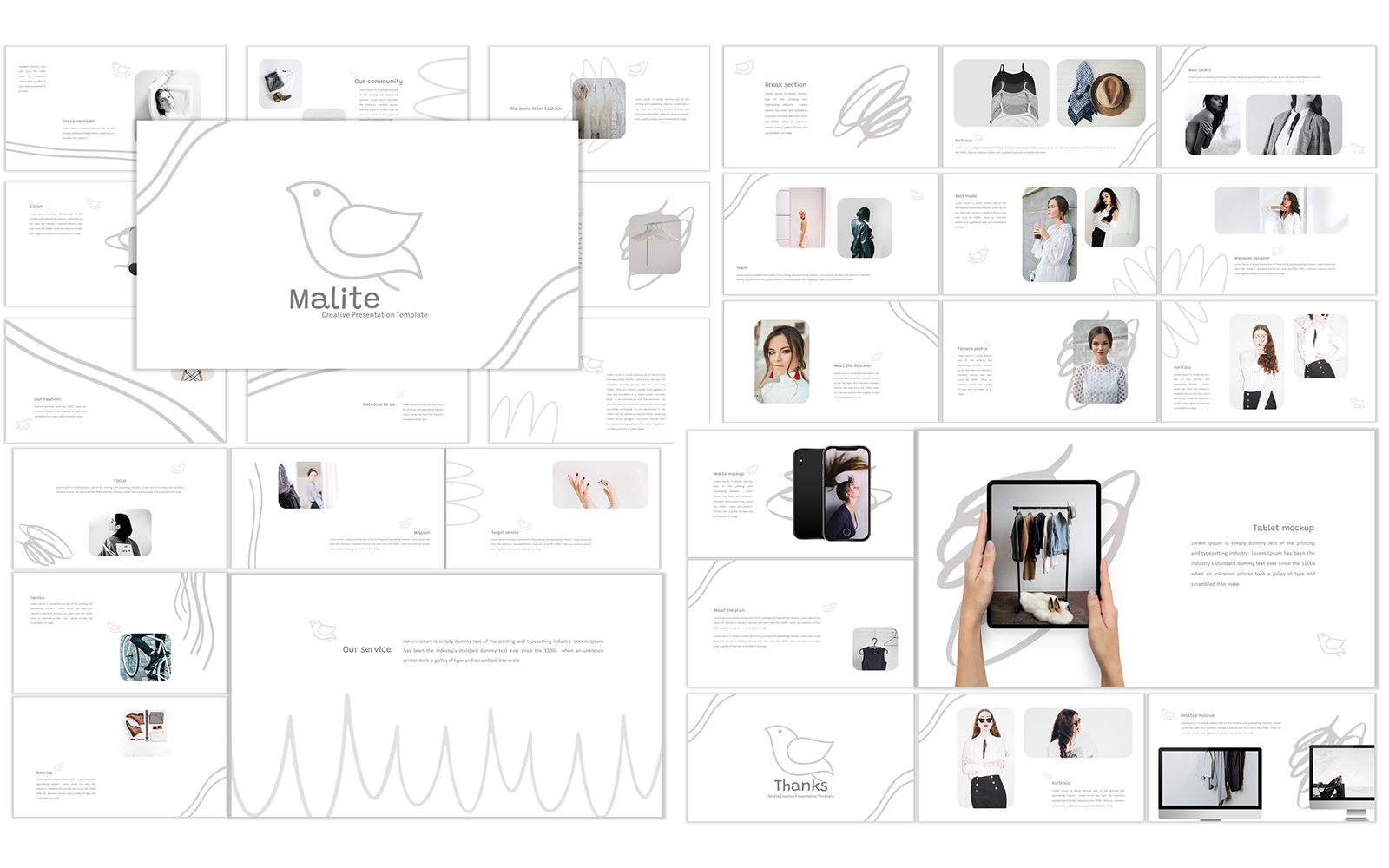 Responsive Malite Google Slides #120126