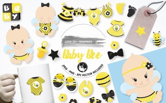 Baby bee graphics and illustrations - Vector Image