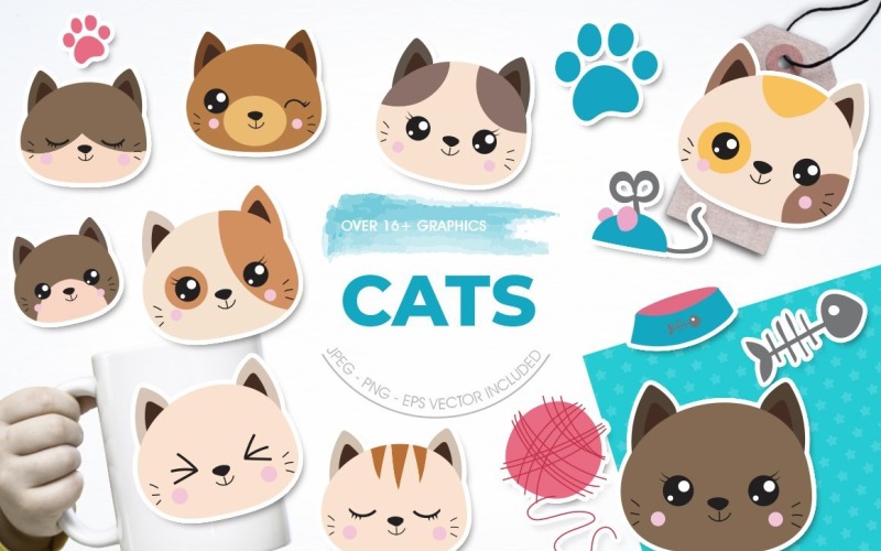 Cats - Vector Image Vector Graphic