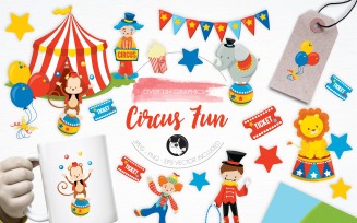 Circus Fun illustration pack - Vector Image
