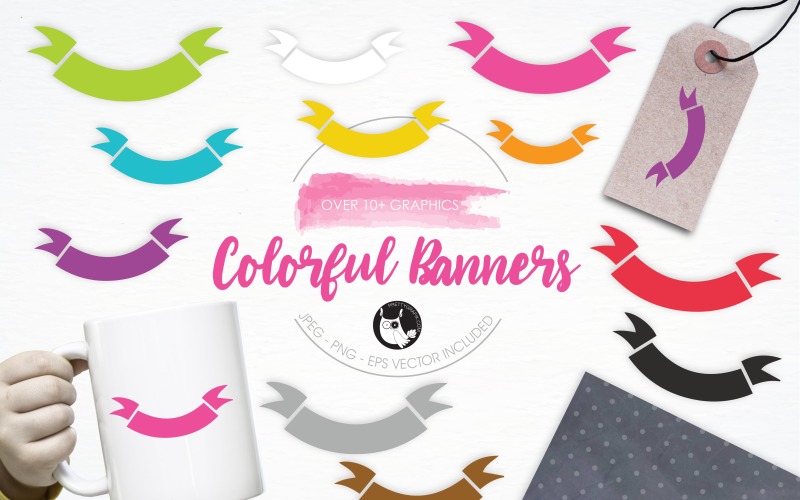 Colorful Banners illustration pack - Vector Image Vector Graphic