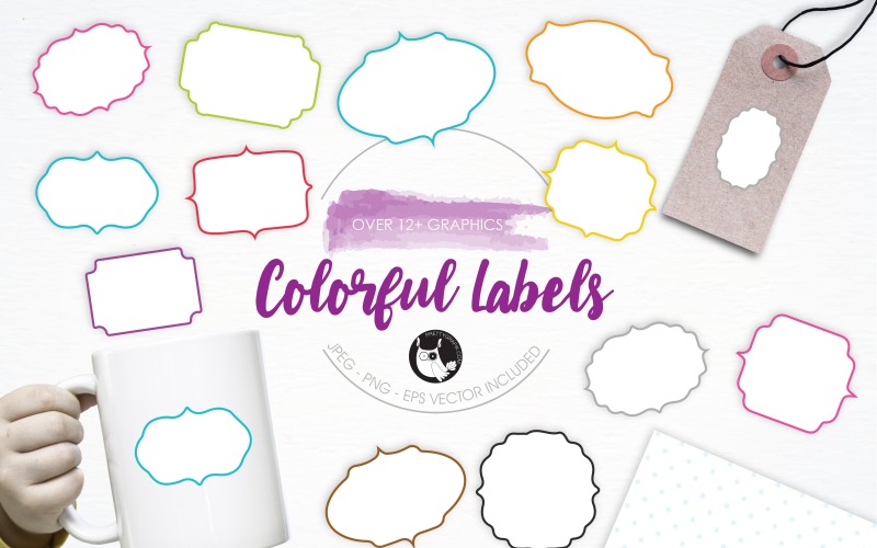 Colorful Labels illustration pack - Vector Image Vector Graphic