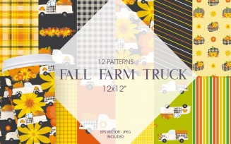 Fall Farm Truck - Vector Image