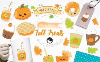 Fall treats illustration pack - Vector Image