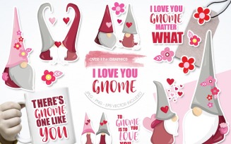 I love you Gnome - Vector Image