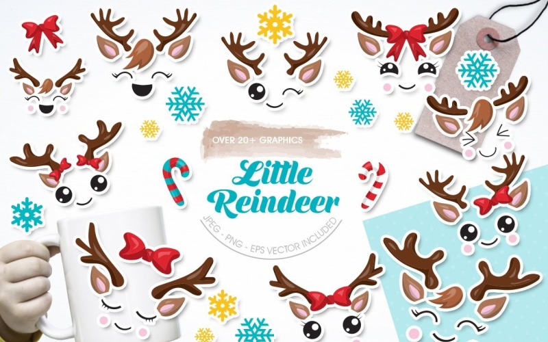 Little Reindeer - Vector Image Vector Graphic