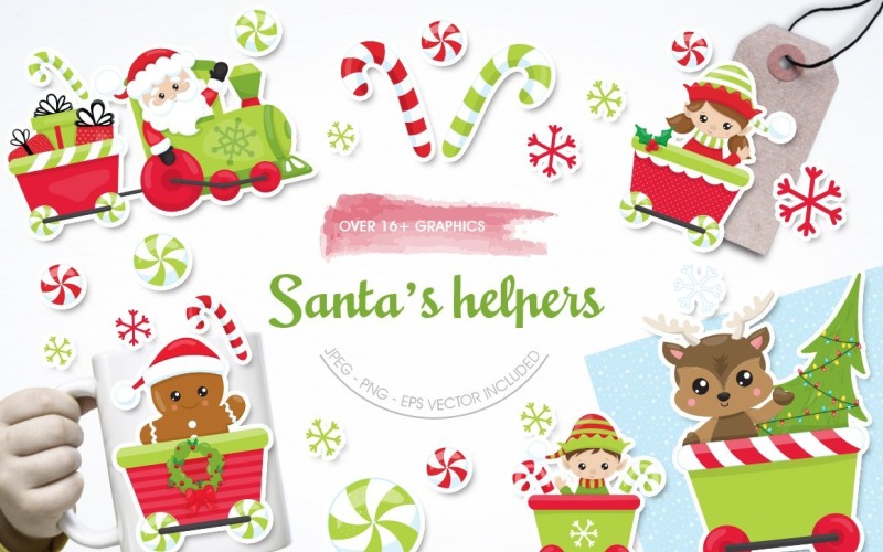 Santa's Helper - Vector Image Vector Graphic