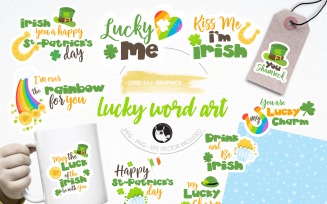 St-Patrick's puns illustration pack - Vector Image