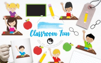 Classroom Fun illustration pack - Vector Image