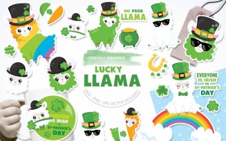Lucky Llama - Vector Image