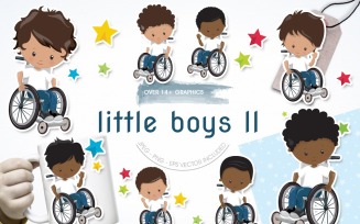 Little Boys II - Vector Image