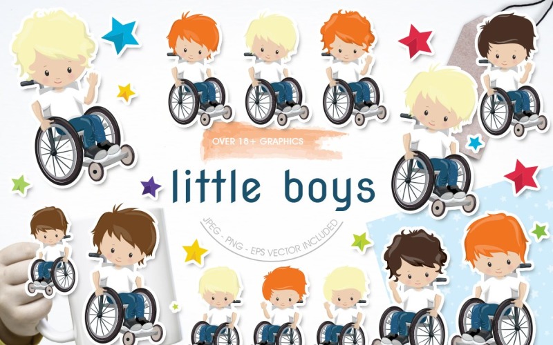 Little Boys - Vector Image Vector Graphic