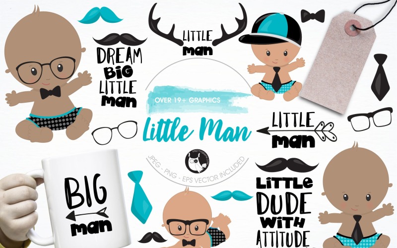 Little man graphics & illustrations - Vector Image Vector Graphic