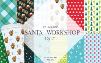 Santa Workshop - Vector Image