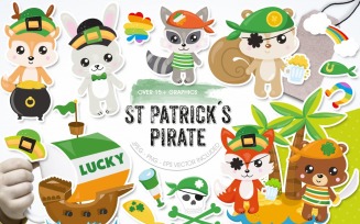 St Patrick's Pirate - Vector Image