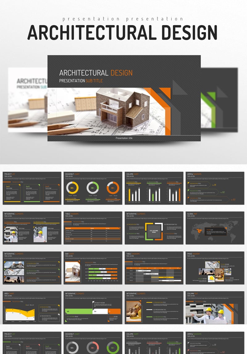 Architectural Design PowerPoint Template #100196