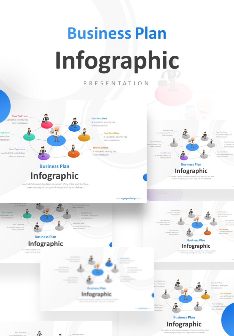 Businessman Holding Smartphone Infographic Presentation #100210