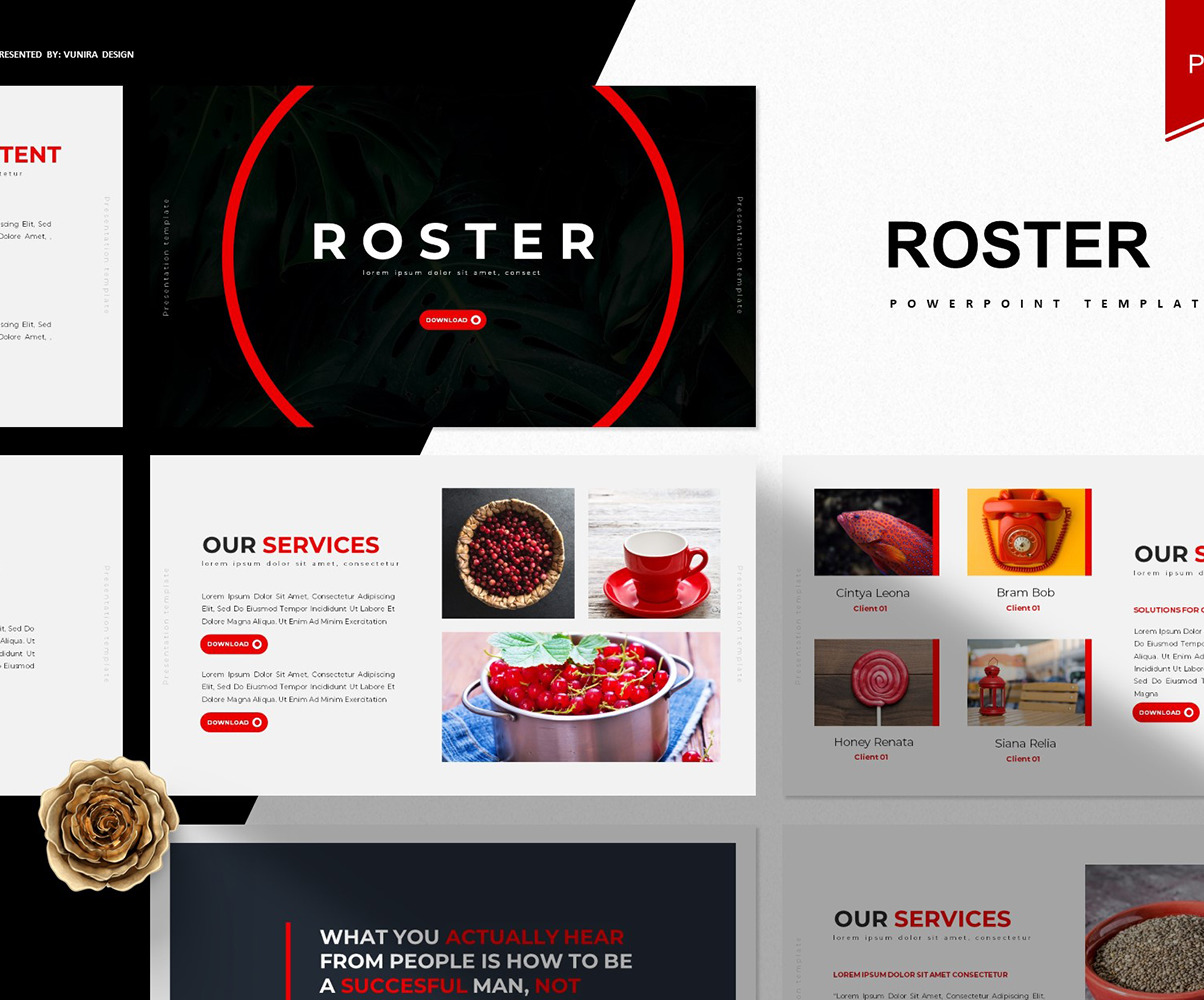 Roster | PowerPoint Template #101689