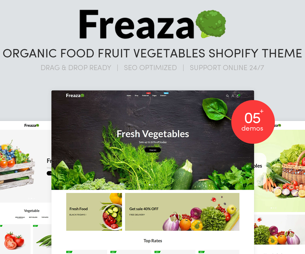 Download Freaza – Organic Food Fruit Vegetables Shopify Theme #101934 | Premium themes & Plugins