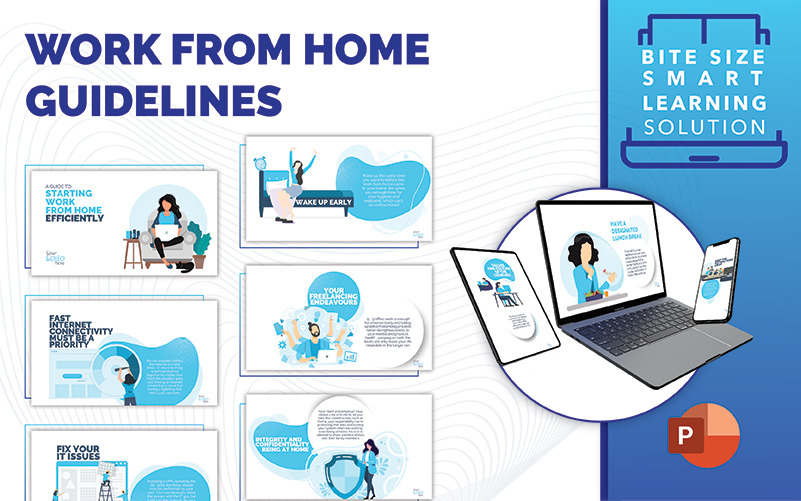 Work From Home Guidelines PPT PowerPoint Template 102200