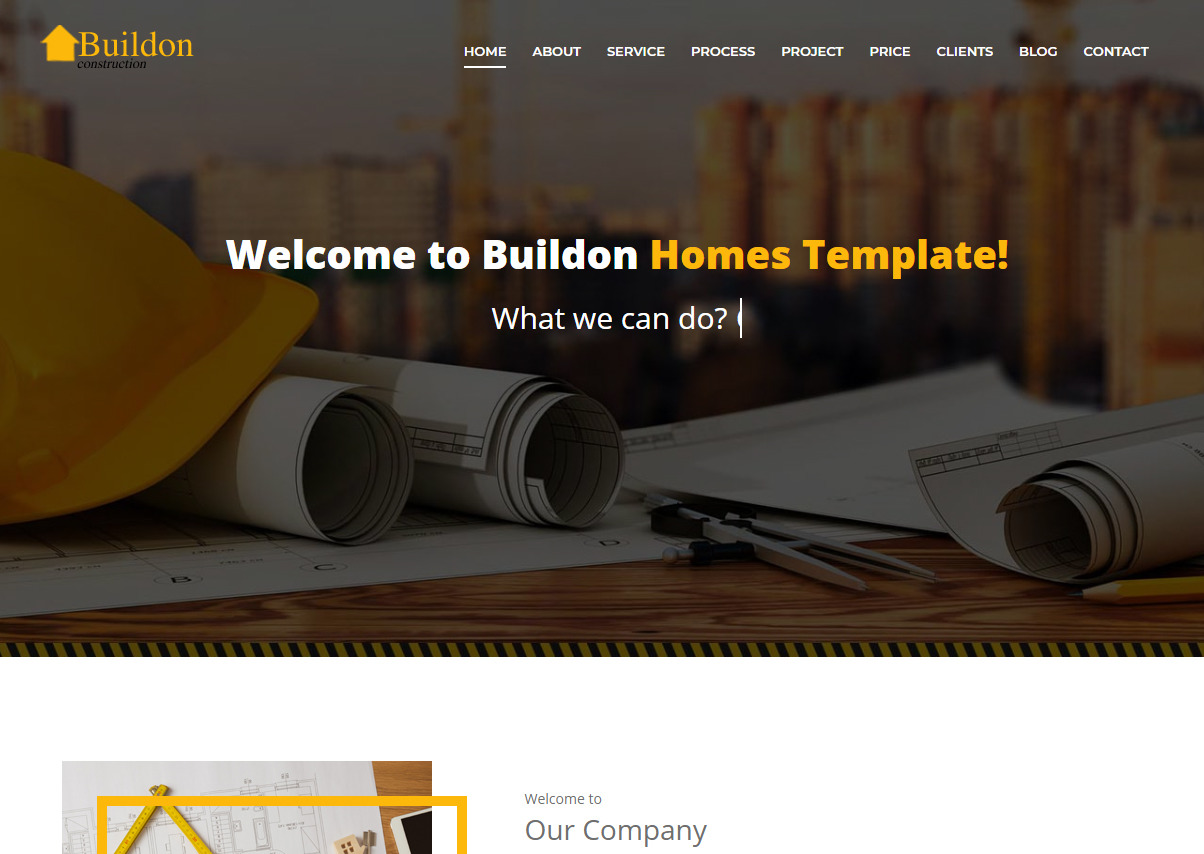 Construction bootstrap template