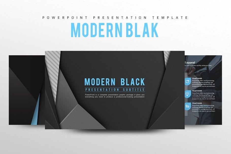 Modern Black PowerPoint Template 103413