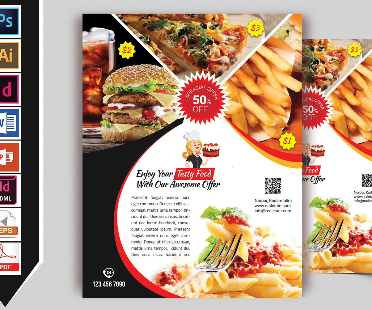 Restaurant Flyer Vol 01 Corporate Identity Template