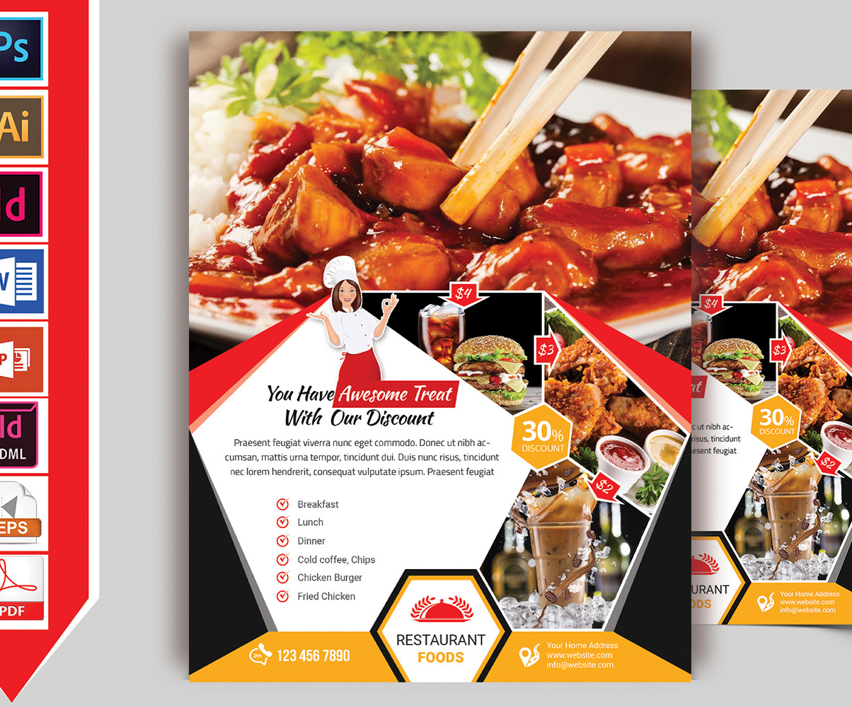 Restaurant Flyer Vol 07 Corporate Identity Template