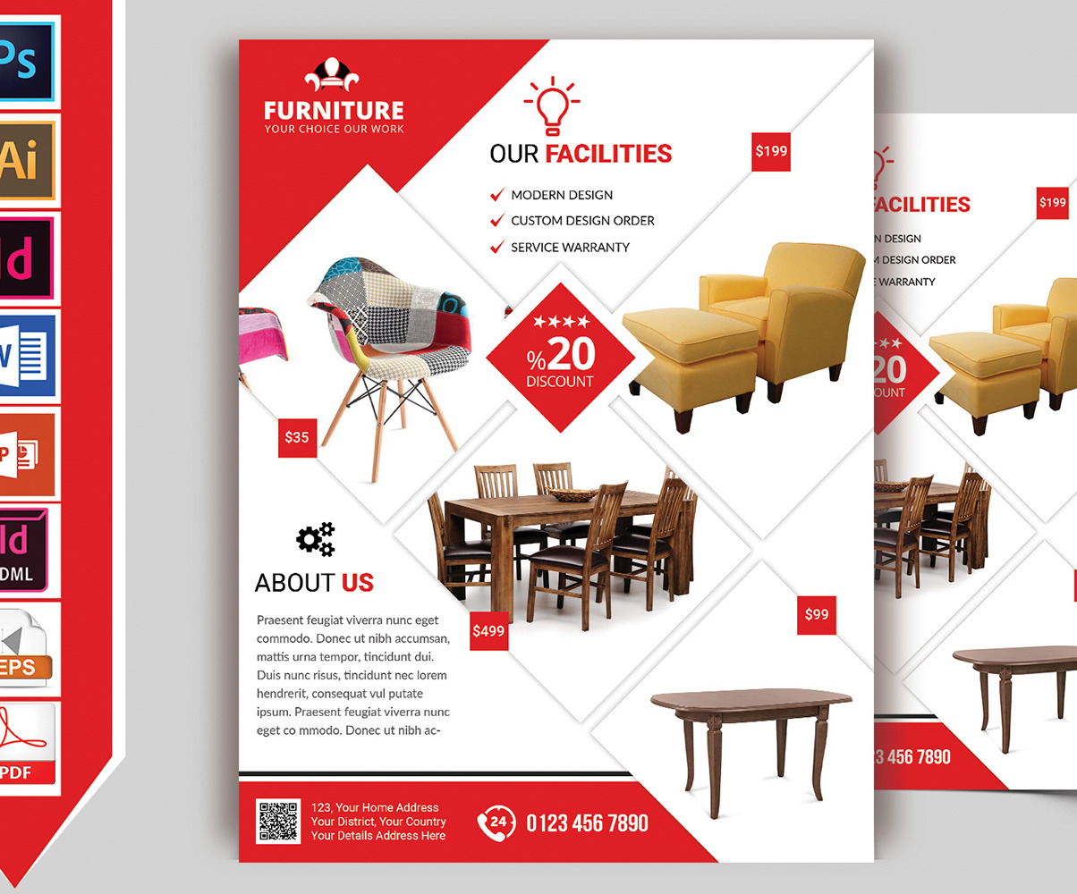 Furniture Shop Flyer Vol03 Corporate Identity Template 106385