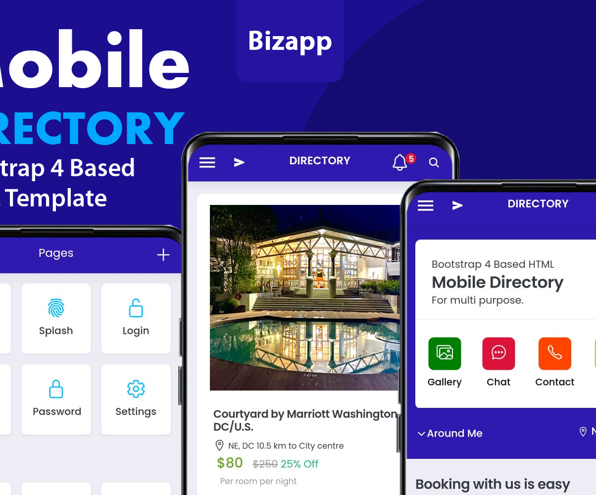 Html directory HTML template | Bootstrap 4 directory html template