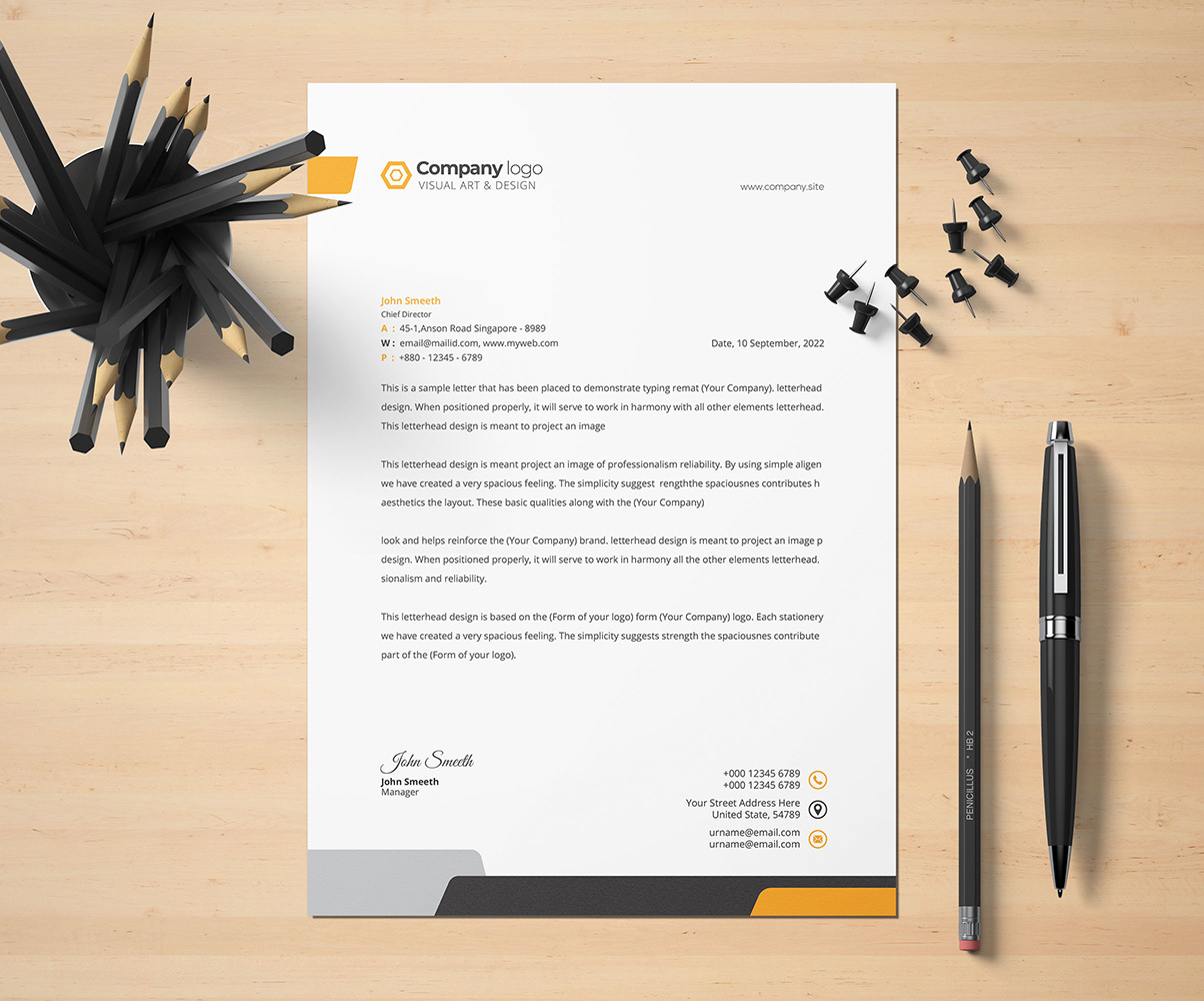 A Letterhead Or Letter Headed Paper Is The Heading At The Top Of A Sheet Of Letter Paper That Heading Usually Consists Of A Name And An Address And A Logo Or