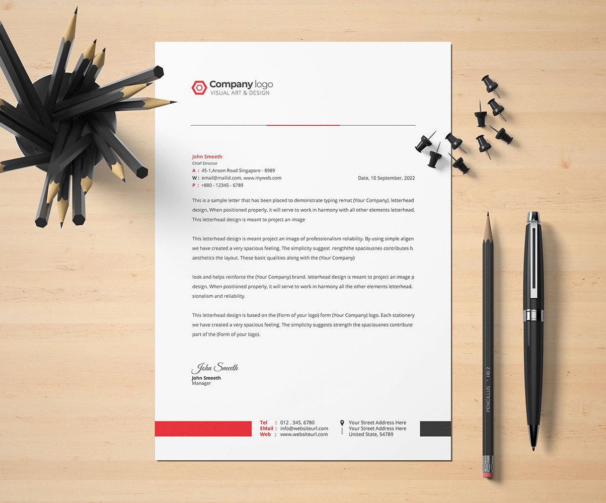 A Letterhead Or Letter Headed Paper Is The Heading At The Top Of A Sheet Of Letter Paper That Heading Usually Consists Of A Name And An Address And A Logo Or