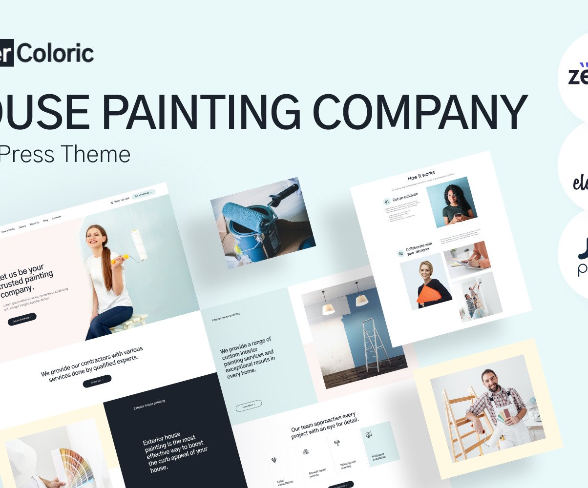 Download WaterColoric – House Painting Company WordPress Theme #114815 | Premium themes & Plugins