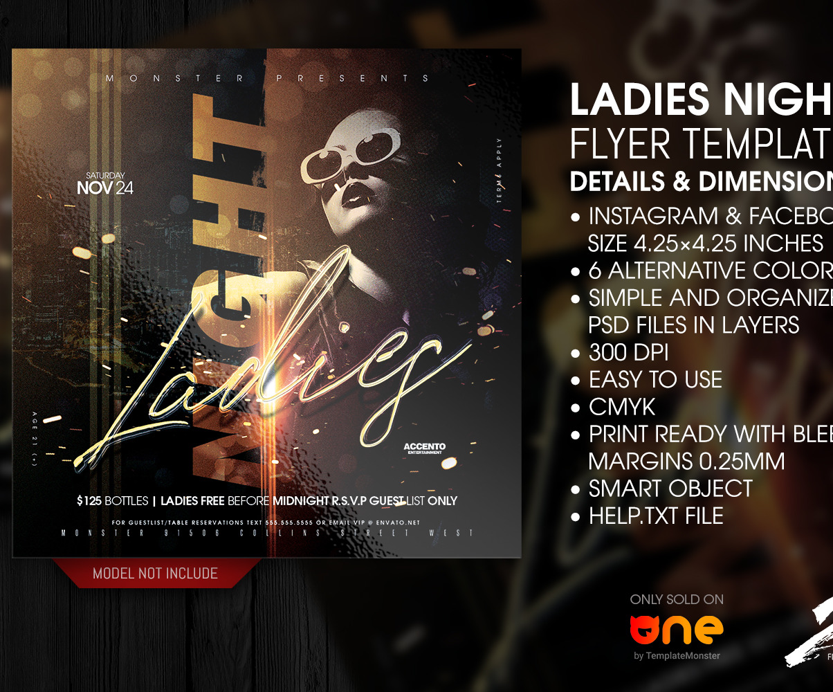 Ladies Night Party Flyer Template